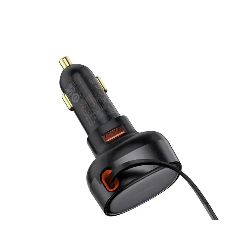 Baseus Enjoyment Pro Car Charger U+Retractable Type-C Cable 60W